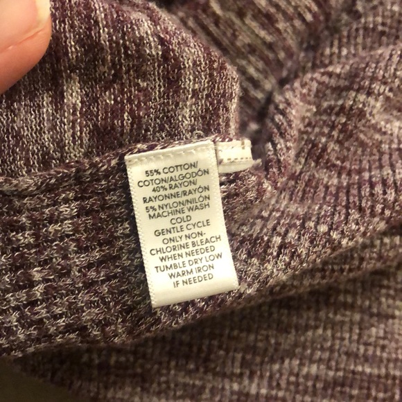 LOFT slouchy open front cardigan with pockets size small purple space dye color - Picture 16 of 16